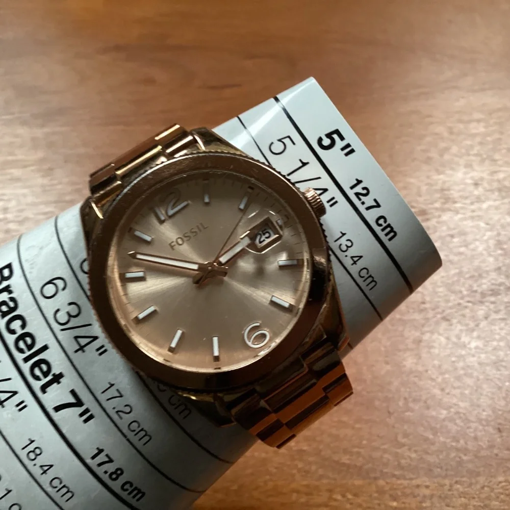 Fossil Perfect Boyfriend Rose Gold-tone Women’s Watch ES 3587
